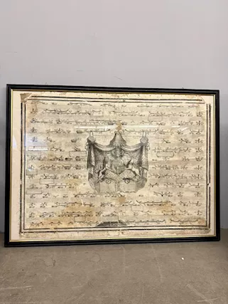 Antica incisione Albero genealogico famiglia Stuart