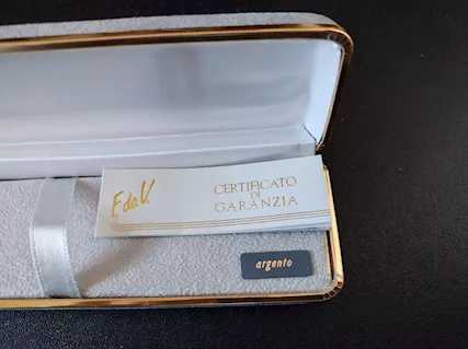 Penna a Sfera in Argento 925 FdaV vintage, colore blu, mai usata - Foto 2