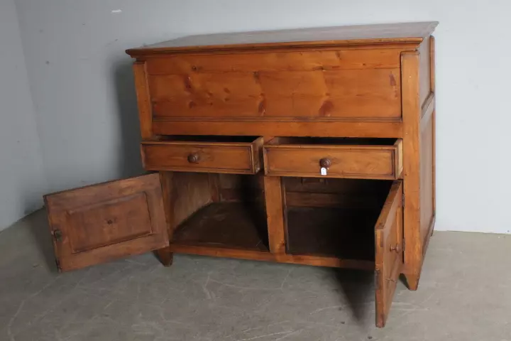 Antica madia panaria senese epoca XIX sec. dispensa restaurata - Foto 8