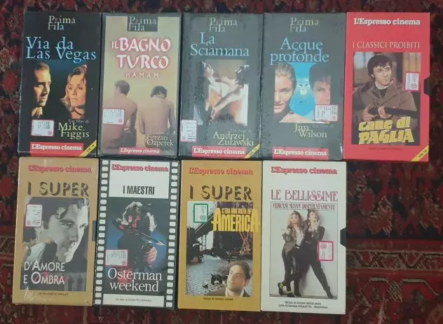 Lotto 9 VHS L'Espresso cinema