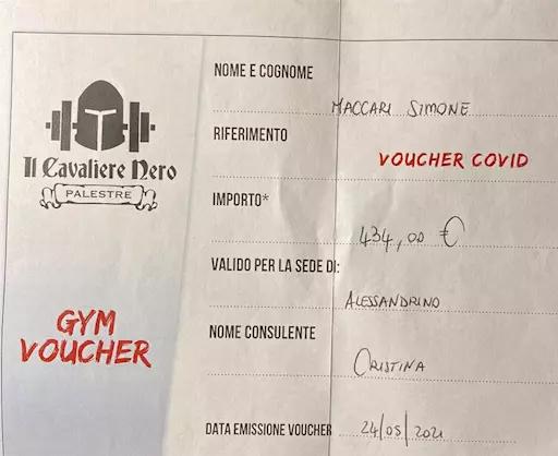 Voucher palestra Cavaliere nero Roma Alessandrino