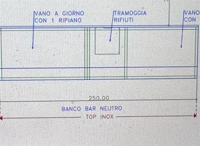 Banco Bar Neutro con Annesso Mobile Cassa Rivestito