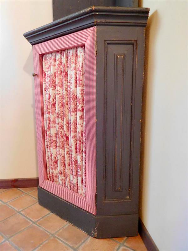 Cantonale antico provenzale metà '800, laccatura originale, colore blu - Foto 3