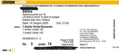 Salmo 6 luglio 2022 San Siro