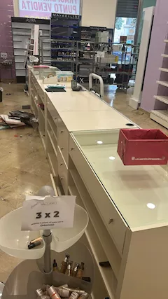 Banco Modulare con Vetrina 35412, colore delicato, in legno - Foto 5