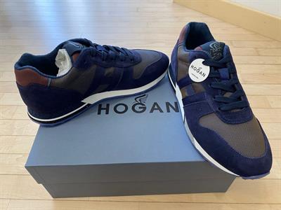 HOGAN UOMO Sneakers Blu/Marrone Taglia 7 (41.5 Italiano)