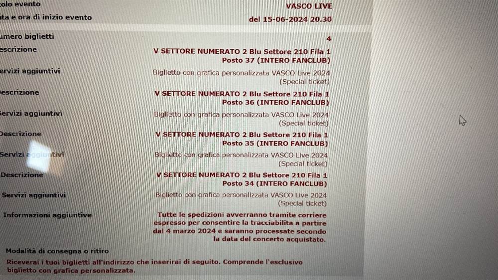 Vasco Rossi data 15-06-2024