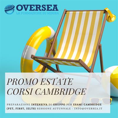 CORSI ESTIVI di PREPARAZIONE AGLI ESAMI CAMBRIDGE (se