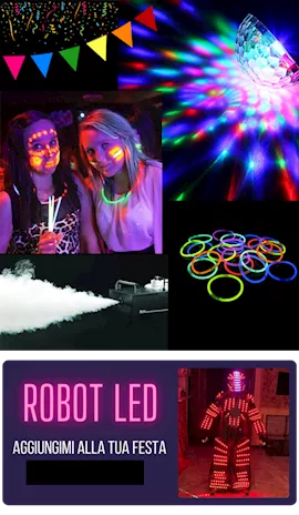 Festa Fluo Party Baby dance animatore & schiuma party