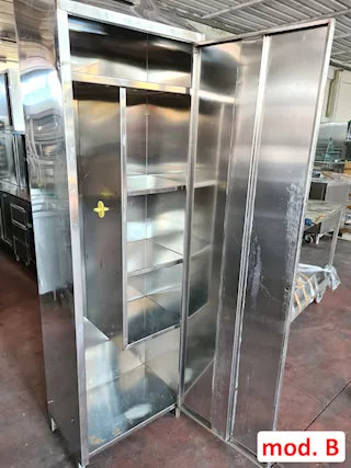Armadio e porta detersivi inox usati, mod. B - Foto 4