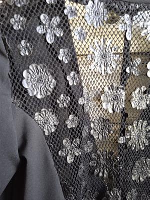Maglie cotone viscosa comode giacca nera con trasparenza - Foto 5