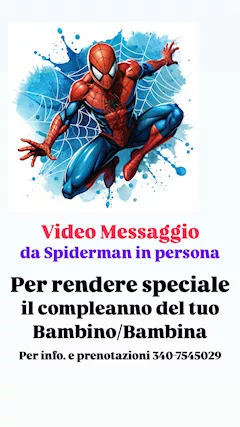 Videomessaggio di auguri da Spiderman in persona
