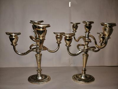 Coppia candelabri inglesi silver plated alti 30 cm - Foto 2