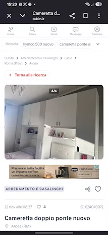 Cameretta doppio ponte come nuova