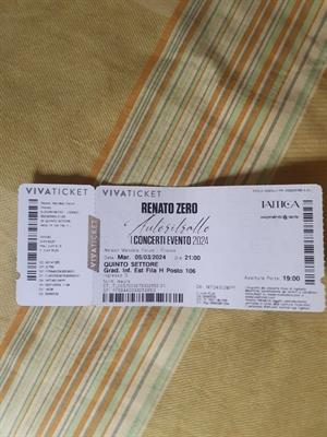 Biglietto concerto Renato Zero