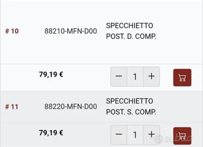 Specchietti originali per Honda CB1000R 09