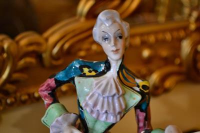 Coppia di statuine in porcellana raffiguranti danzanti, in buone condizioni - Foto 5