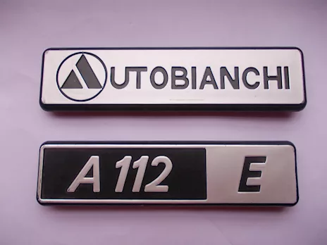 Scritte/Loghi posteriori Autobianchi A112 E