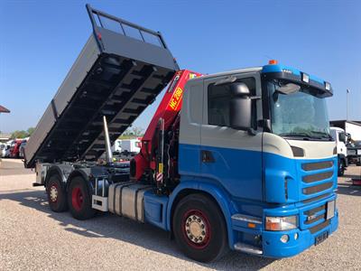 Scania G 360 grù ribaltabile trilaterale