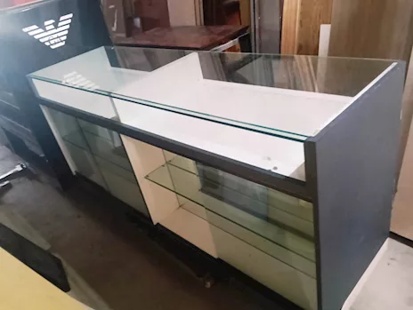 Banco cassa con teca vetrina 54226