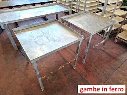 2 tavoli spersori inox usati