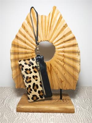 Pochette pelle cavallino animalier