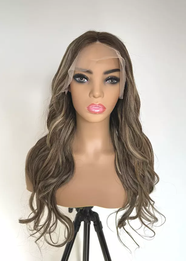 Foto 2Traspirante lace parrucca con capelli balayage