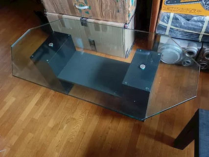 Tavolino con vetro