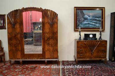 Armadio tre ante stile Art Déco degli anni 50, in ottime condizioni - Foto 3