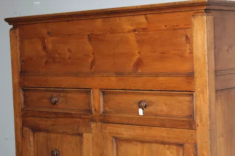 Antica madia panaria senese epoca XIX sec. dispensa restaurata - Foto 5