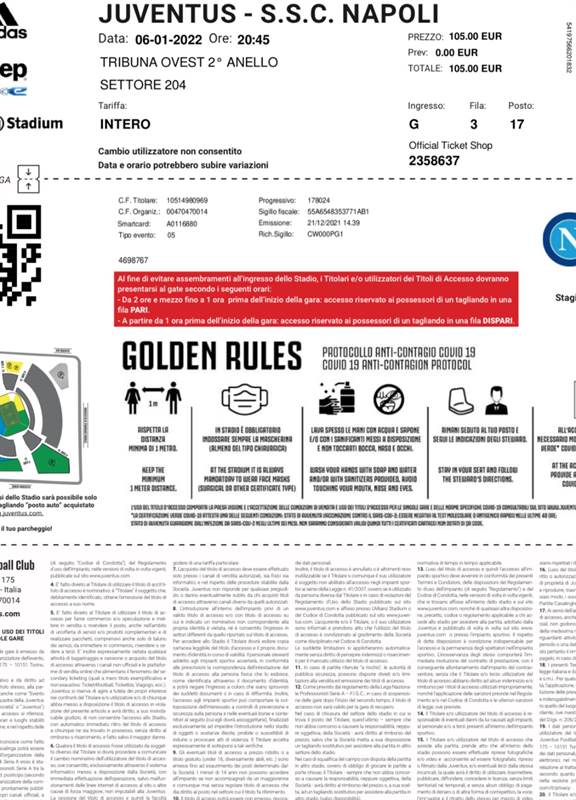 Biglietti Juventus napoli