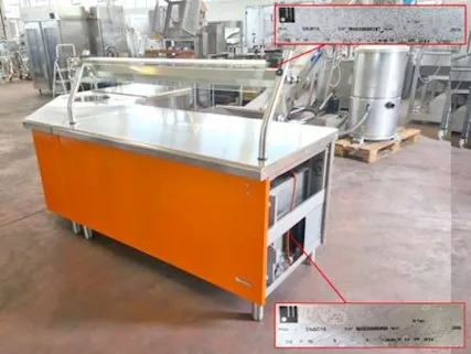 Banco servizio tavola calda usato, marca Mareno - Foto 2