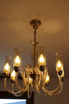 LAMPADARI VETRO MURANO AMBRATO