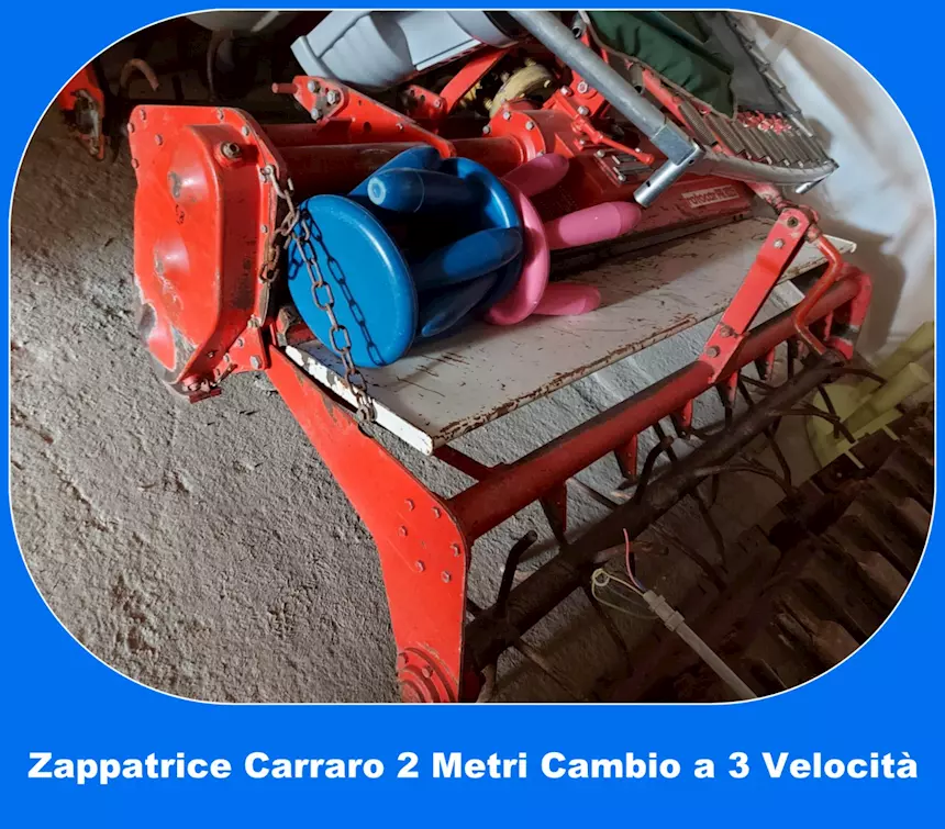 Zappatrice Carraro 2 metri con cambio a 3 velocità