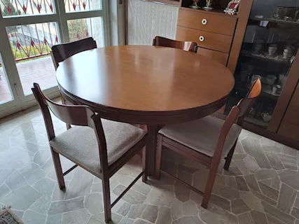Tavolo Rotondo in legno allungabile - Foto 2