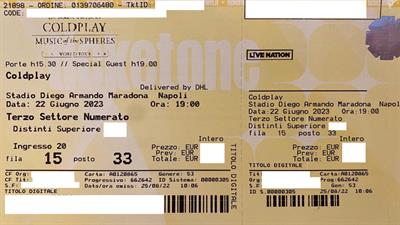 Coldplay Napoli 22/06