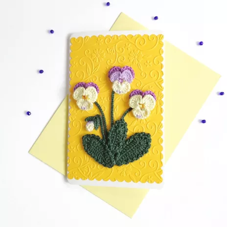 Biglietto di auguri Viola del Pensiero