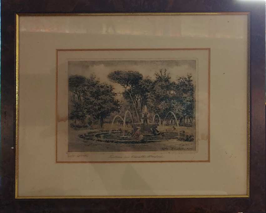 Quadro antico grafica Roma 1900