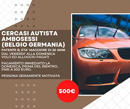 Cerchiamo Autisti per Belgio e Germania