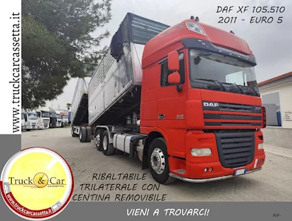 DAF XF 105.510 - 2011 - 3 Assi - cassone ribaltabile trilate