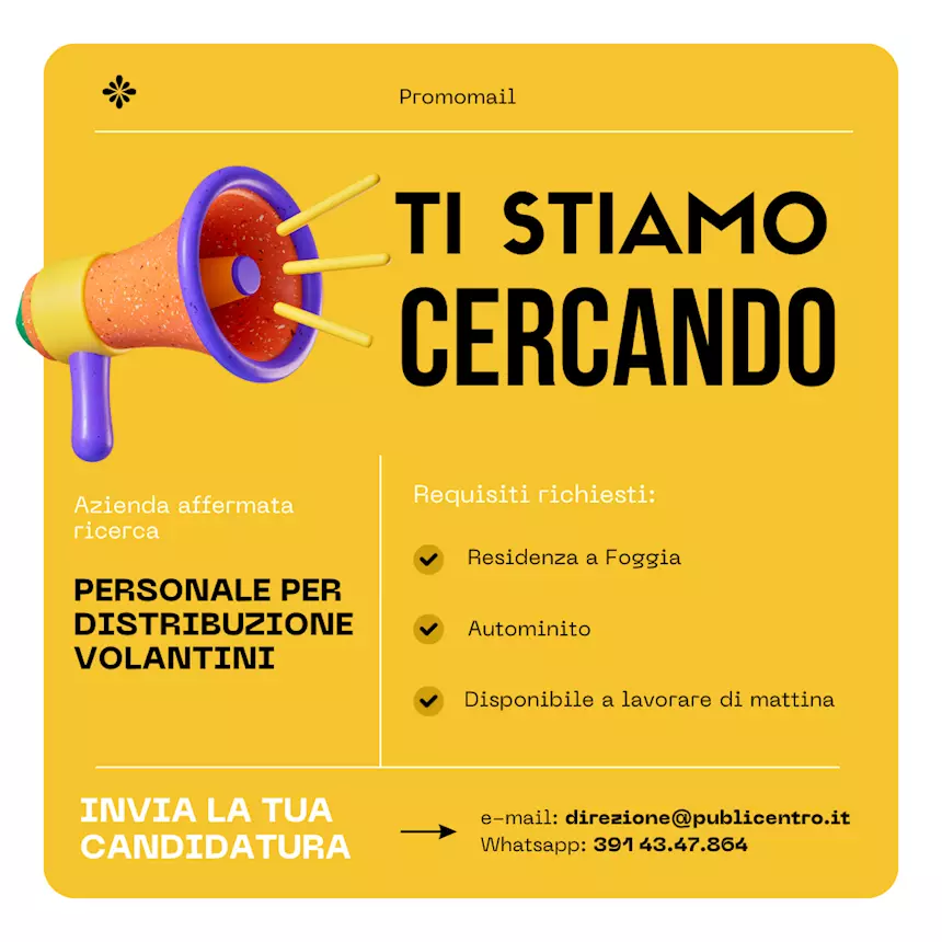 Foggia: Ragazzi per volantinaggio