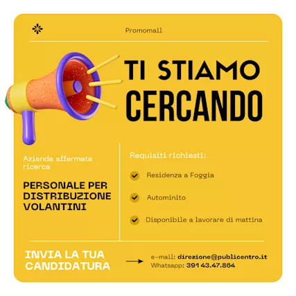 Foggia: Ragazzi per volantinaggio