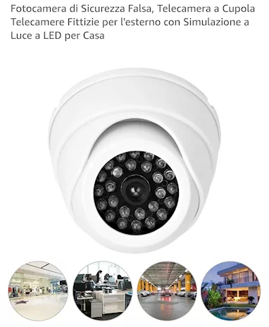3 finte telecamere sicurezza realistiche, nuove