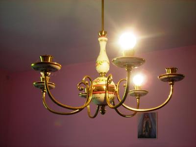 Lampadario Chandelier Ottone 6 Luci