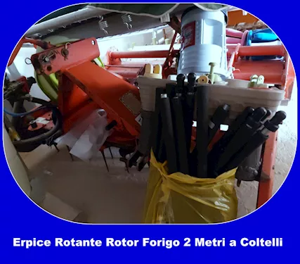 Erpice Rotante Rotor Forigo metri 2 a coltelli