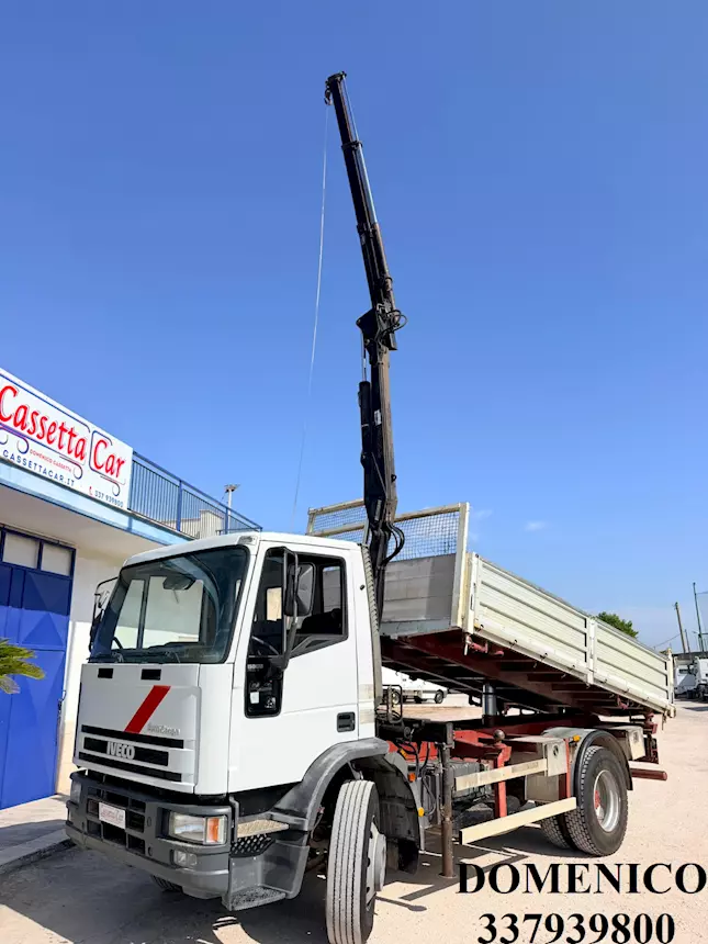 Iveco Eurocargo 150E18 Modello K Rib.Tril +gru Anno 1996, marca Heila