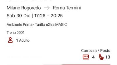 ITALO Milano - Roma (30/12/2023)