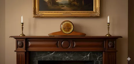 Antico orologio tedesco da mensola / camino.
