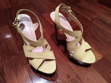 Sandali Guess da donna tacco 10 numero 37 giallo limone
