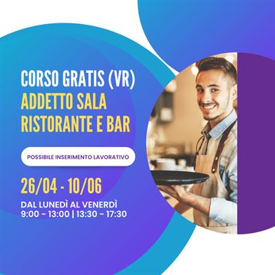 Corso Gratuito - Addetto Sala e Bar